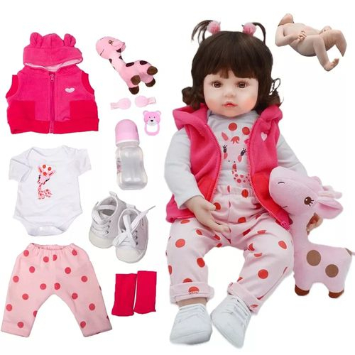 Boneca Bb bebê Reborn Reborne Menina Realista Envio Imediato Vestido De  Princesa Vermelho em Promoção na Americanas