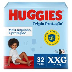 Fralda Huggies Tripla Proteção XXG - 32 Fraldas Menor preço em Fralda Huggies Tripla Proteção XXG - 32 Fraldas