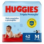 Fralda Descartável Huggies Tripla Proteção M 42 Unidades