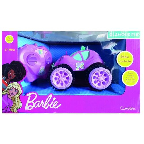 Carrinho De Controle Remoto Candide Glamou Flip Barbie - 1851