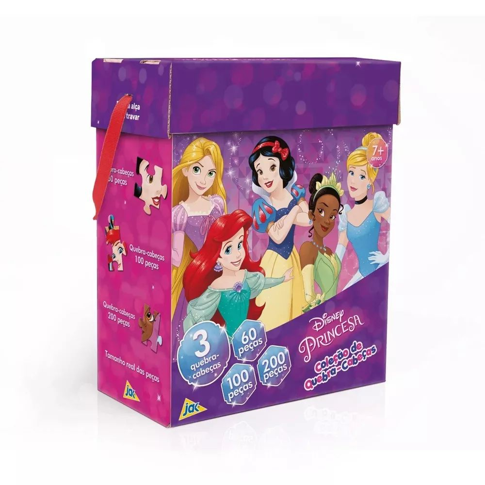 Puzzle Educativo 60 Peças Quebra Cabeça Princesas Disney