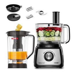 Multiprocessador Turbo Chef 7 em 1 Mondial MPN-01 1000w 2 Velocidades Preto Menor preço em Multiprocessador Turbo Chef 7 em 1 Mondial MPN-01 1000w 2 Velocidades Preto