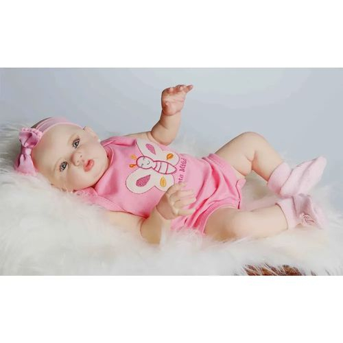 Boneca Bebê Reborn Abigail Corpo De Silicone Realista 48Cm no Shoptime