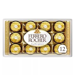 Bombom Ferrero Rocher Bandeja 150g 12 Unidades Menor preço em Bombom Ferrero Rocher Bandeja 150g 12 Unidades
