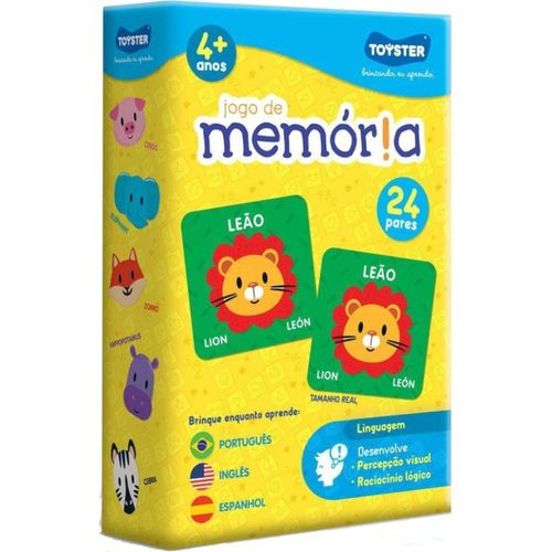 Jogo da memoria personalizados bichos educação infantil mdf em Promoção na  Americanas