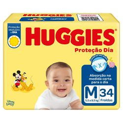 Fralda Descartável Huggies Proteção Dia M - 34 Unidades é boa?