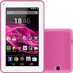 Tablet Multilaser ML Supra 8GB Wi-Fi Tela 7" Android 4.4 Quad Core - Rosa Menor preço em Tablet Multilaser ML Supra 8GB Wi-Fi Tela 7" Android 4.4 Quad Core - Rosa