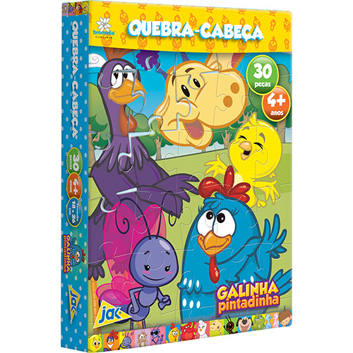 Jogo Educativo Galinha Pintadinha Quebra-cabeça Com 30 Peças