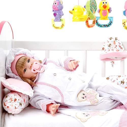 Boneca Bebe Reborn Yasmin Ursa Charme Branco Cegonha Reborn Dolls Mais 24  Acessórios 48cm em Promoção na Americanas