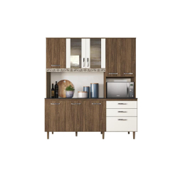 Kit Cozinha Fit 180 8 Portas 3 Gavetas Évora Rúst. / Off White Cristal - Nicioli é boa?