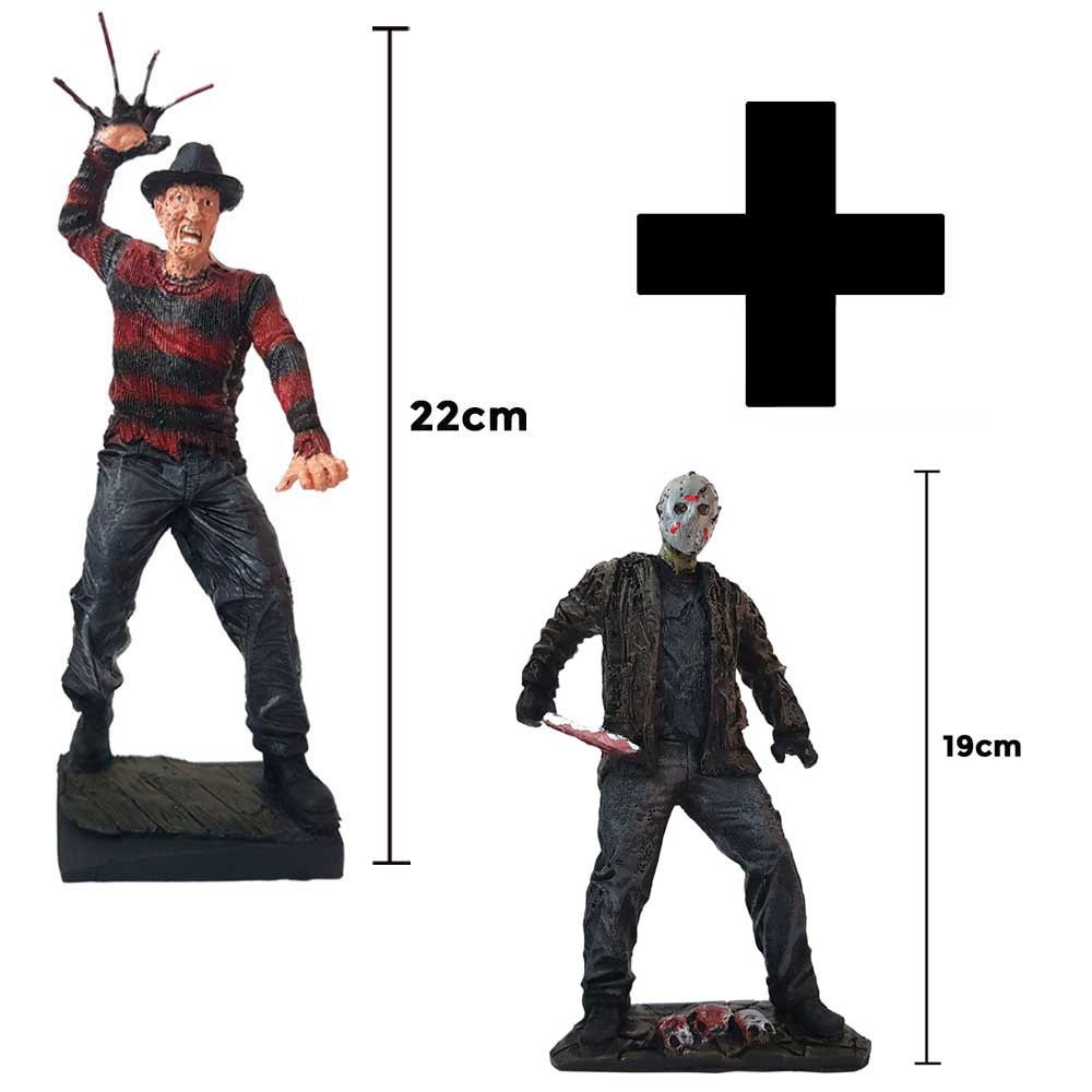 Estatua Resina Jason X Freddy Krueger Filme Sexta Feira13