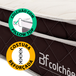 Colchão Solteiro Pillow Top Mola Ensacada E Espuma Selada Confort 88x188x21cm - bf Colchões é boa?