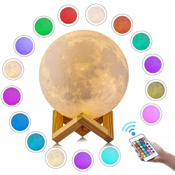 Luminária Lua Cheia 3d Abajur Usb Touch Controle 16 Cores - bivolt é boa?