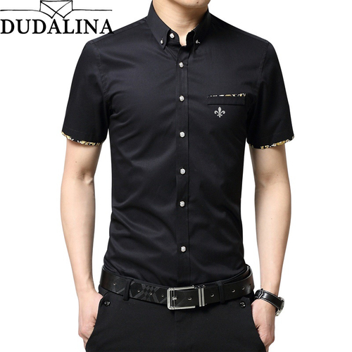 camisa masculina manga curta dudalina