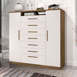 Menor preço em Cômoda Mega 2 Portas J&A Jequitibá / Off White