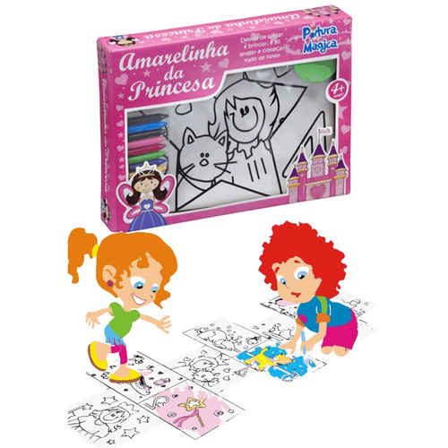 Jogo Tradicional Amarelinha das Princesas Pintura Mágica Pinta e  ApagaBrinquedos EducativosBambalalão Brinquedos Educativos