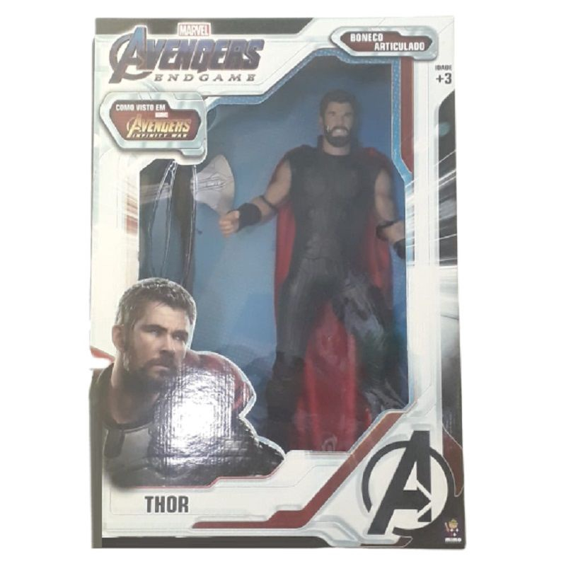 Boneco Thor Endgame Com Martelo Top - Articulado 50 Cm