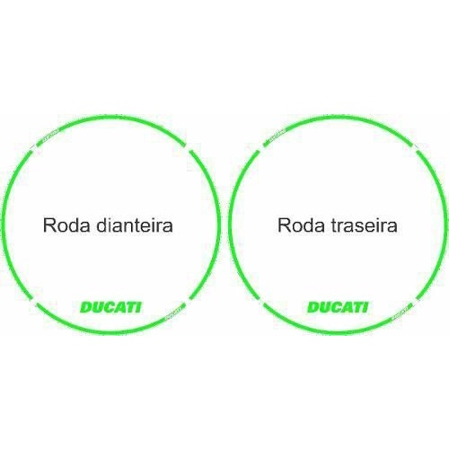 Adesivo Friso Refletivo Moto Ducati Diavel Verde Não Desbota - Imagem 2
