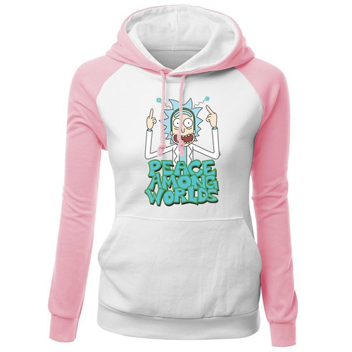 rick and morty peace among worlds moletom com capuz