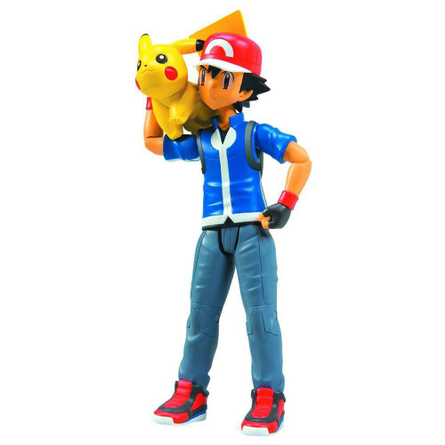 Boneco Brinquedo Pokemon Go Ash Pikachu