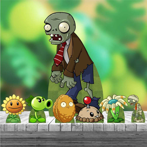 Kit Zumbis do Jogo Plants vs Zombies ( 3 personagens)