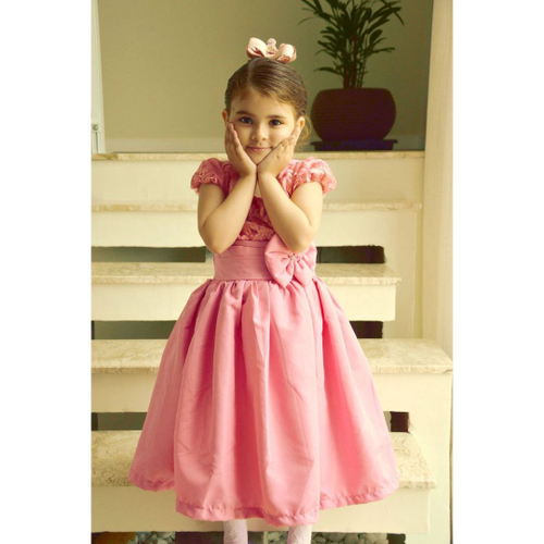 Vestido Festa Infantil Rosa Bebê Princesa Aniversário Realez em Promoção na  Americanas