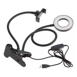Iluminador Ring Light Suporte Articulado De Mesa Live Stream Para Celular Smartphone Com Controle Menor preço em Iluminador Ring Light Suporte Articulado De Mesa Live Stream Para Celular Smartphone Com Controle