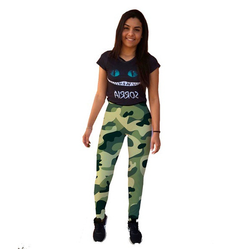 calça legging camuflada adidas