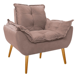 Poltrona Cadeira Decorativa Opala Suede Rosê Pés Palito para Recepção Sala de Estar Consultório Escritório Quarto - am Decor Menor preço em Poltrona Cadeira Decorativa Opala Suede Rosê Pés Palito para Recepção Sala de Estar Consultório Escritório Quarto - am Decor