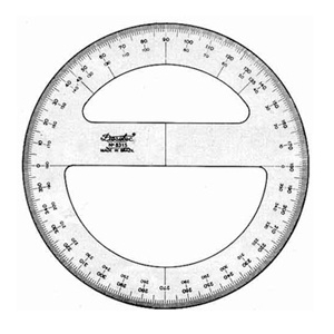 Transferidor 360 Graus Acrimet  Lister - Transferidor 360º - Graus - 12 cm  - 1un - Acrimet - Acrimet