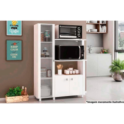 Balcão Multiuso de Cozinha Tecno Mobili BL-3304 Branco Menor preço em Balcão Multiuso de Cozinha Tecno Mobili BL-3304 Branco