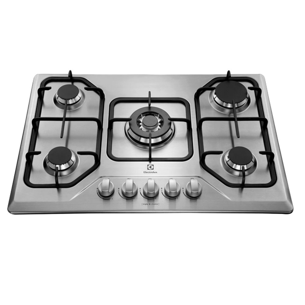 Cooktop 5 Bocas à Gás Electrolux GT75X com Acendimento Automático e