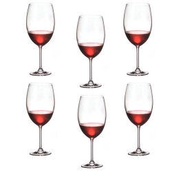 Jogo de 6 Taças Cristal Bohemia para Vinho ou Agua 580ml Menor preço em Jogo de 6 Taças Cristal Bohemia para Vinho ou Agua 580ml