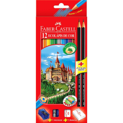 Ecolápis De Cor Faber Castell Kit Escolar 12 Cores Menor preço em Ecolápis De Cor Faber Castell Kit Escolar 12 Cores