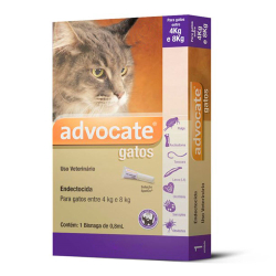 Anti Pulgas para gato Bayer Advocate com 0,8mL para Gatos de 4 a 8kg Menor preço em Anti Pulgas para gato Bayer Advocate com 0,8mL para Gatos de 4 a 8kg