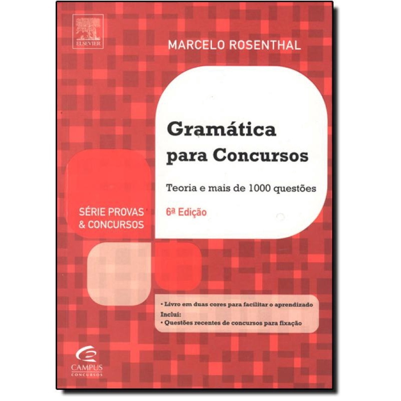 Gramática Para Concursos: Série Provas E Concursos | Submarino