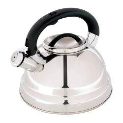 Chaleira Mor Diletta 3L c/ Fundo Triplo em Inox Preta - 007714 Menor preço em Chaleira Mor Diletta 3L c/ Fundo Triplo em Inox Preta - 007714