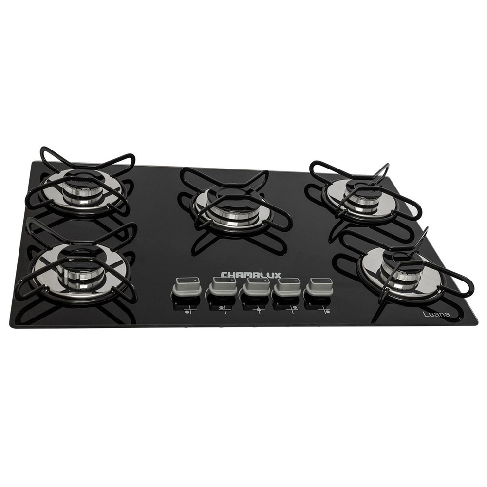 Fog O Cooktop Bocas Ultra Chama Bivolt Preto Chamalux No Shoptime