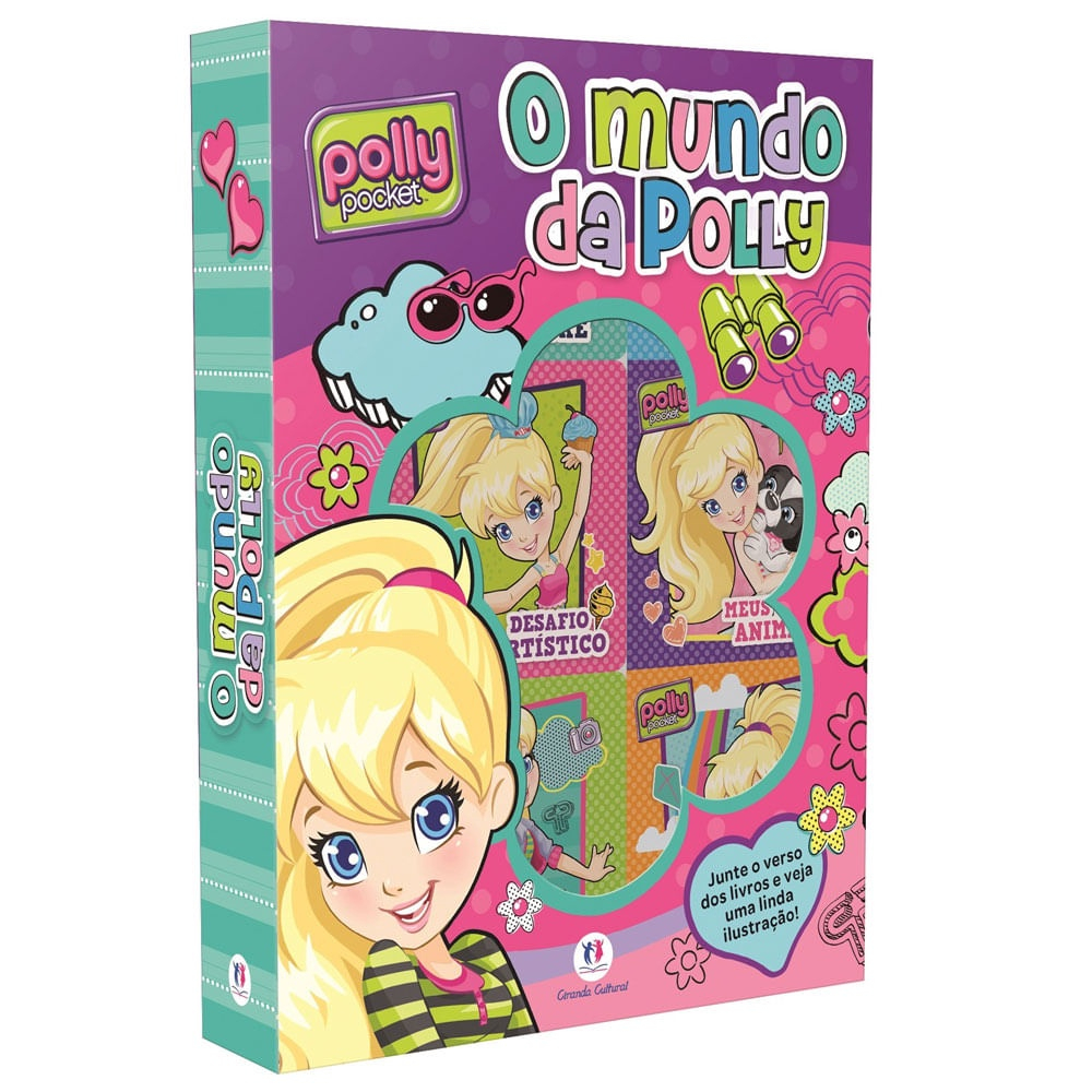 BOX - POLLY POCKET O MUNDO DA POLLY - 6 LIVROS CIRANDA CULTURAL INFANTIL  Vitrola INFANTIL INFANTIL