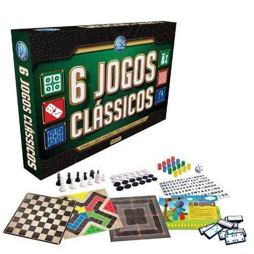 Jogos 6x1 Dama Jogo Velha Ludo Trilha Xadrez Domino