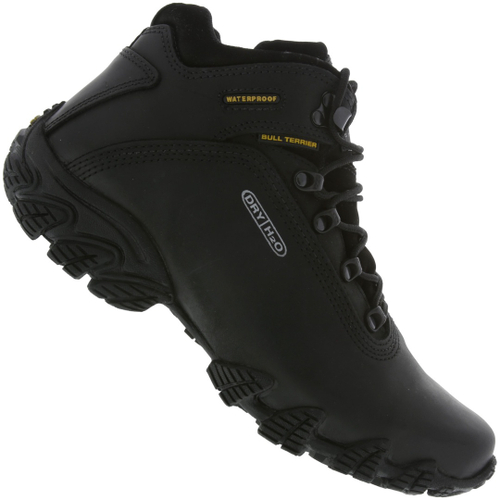 Bota Caterpillar masculina modulada impermeável preta 10 M 195018461261