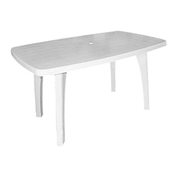 Mesa de Plástico Retangular Desmontável Tiradentes Branca Menor preço em Mesa de Plástico Retangular Desmontável Tiradentes Branca