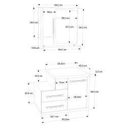 Gabinete para Banheiro C/cuba Q355 e Espelheira Legno 650 Menor preço em Gabinete para Banheiro C/cuba Q355 e Espelheira Legno 650