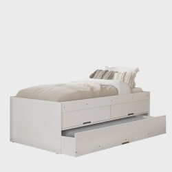 Bicama Com 02 Gavetas Bari 100% mdf Branco Gabrielli Menor preço em Bicama Com 02 Gavetas Bari 100% mdf Branco Gabrielli