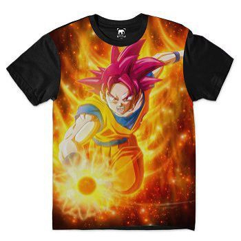 Camiseta masculina Dragon Ball Z Goku Anime Desenho Camisa Blusa Branca  Estampada no Shoptime