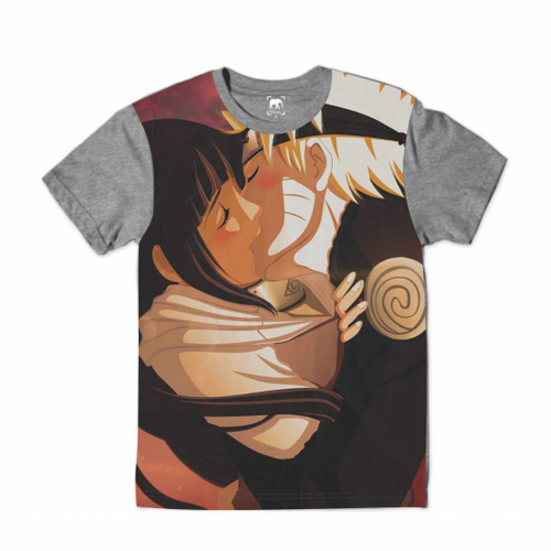 Camiseta Naruto Personagem Cute Fofo Pequeno Kid Algodão em