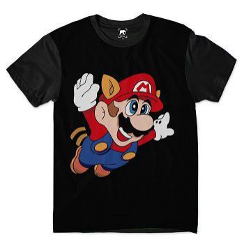 Camiseta Super Mario Bros manga curta preta, Nintendo