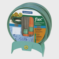 Mangueira flexível para jardim 20 metros com suporte e esguicho - Tramontina é boa?