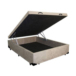 Base Box Baú Casal Viúva Crisle Suede Bege 43x128x188 Menor preço em Base Box Baú Casal Viúva Crisle Suede Bege 43x128x188