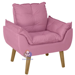 Poltrona Cadeira Decorativa Opala Suede Rosê Pés Palito Para Recepção Sala De Estar Consultório Escritório Quarto Menor preço em Poltrona Cadeira Decorativa Opala Suede Rosê Pés Palito Para Recepção Sala De Estar Consultório Escritório Quarto